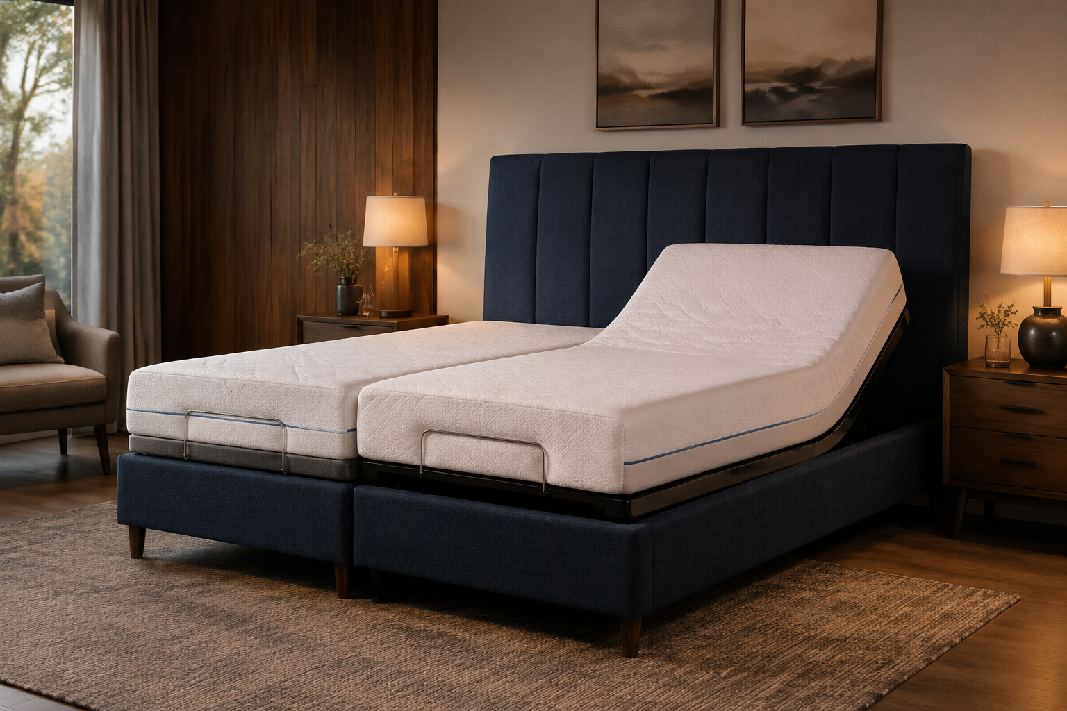 Boxspring électrique coloris sable