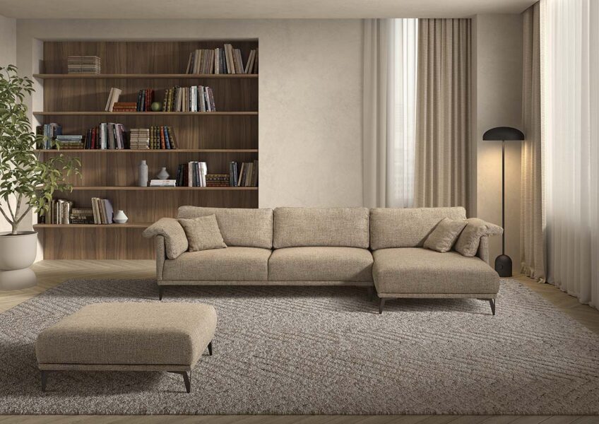 Canapé Sidre avec pouf assorti